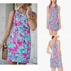 Lilly Pulitzer Mila Shift Dress Lobsters In Love Raz Berry Pink